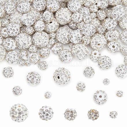 Aricraft 150 pièces 5 styles de perles de strass pavées en argile polymère CLAY-AR0001-29-1