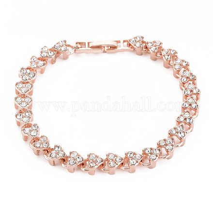 Crystal Rhinestone Tennis Bracelet BJEW-N015-014RG-1