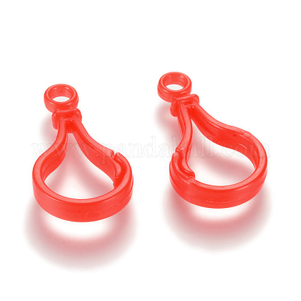 Opaque Solid Color Bulb Shaped Plastic Push Gate Snap Keychain Clasp Findings KY-T001-J01-1