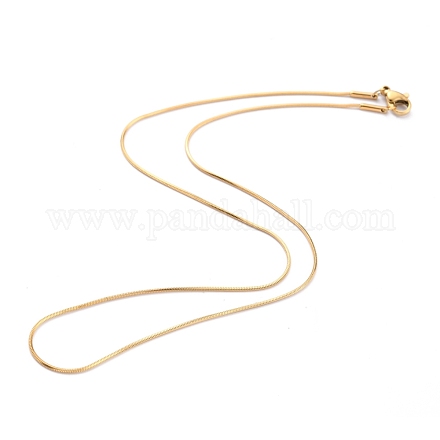304 quadratische Schlangenketten-Halsketten aus Edelstahl STAS-G244-83B-G-1