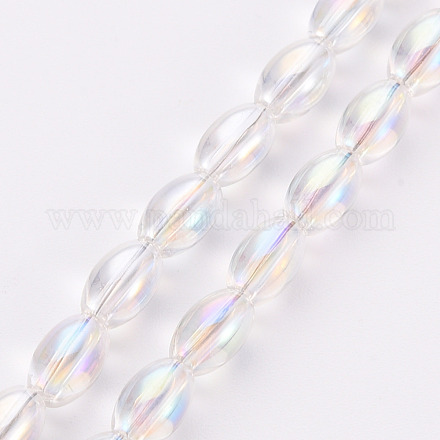 Chapelets de perles en verre transparent électrolytique X-EGLA-T020-11-A02-1