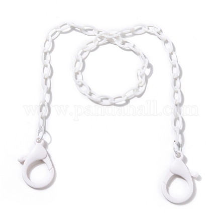 Collares personalizados de cadena de cable de plástico abs X-NJEW-JN02850-07-1
