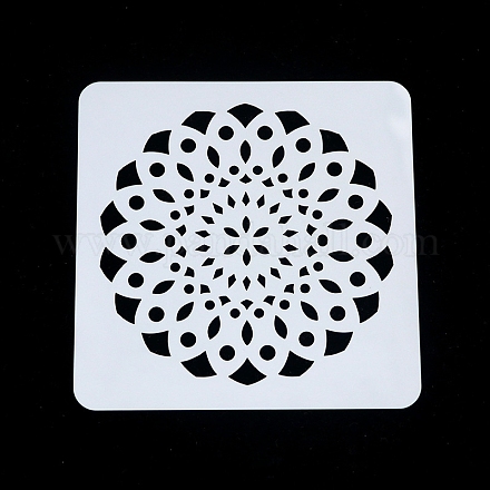 Цветочный узор экологически чистый ПЭТ пластиковый полый рисунок силуэт трафарет DRAW-PW0008-04I-1