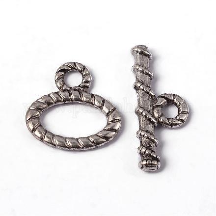 Tibetan Style Alloy Toggle Clasps X-LF0206Y-1
