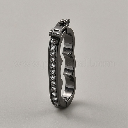 Латунные застежки с прозрачным фианитом и микро-паве FIND-WH0139-238B-1