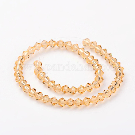 Faceted Bicone Imitation Austrian Crystal Glass Bead Strands G-PH0007-28-4mm-1