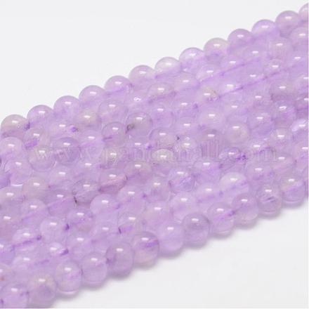 Natürlichen Amethyst Perlen Stränge G-F306-11-6mm-1