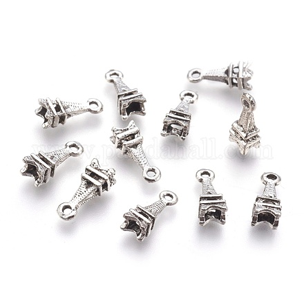 Tibetan Style Alloy Effiel Tower Charms Charms EAA256Y-1