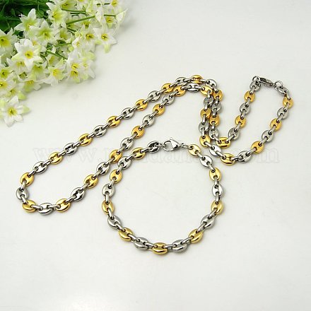 Fashionable 304 Stainless Steel Jewelry Sets SJEW-I003-04-1