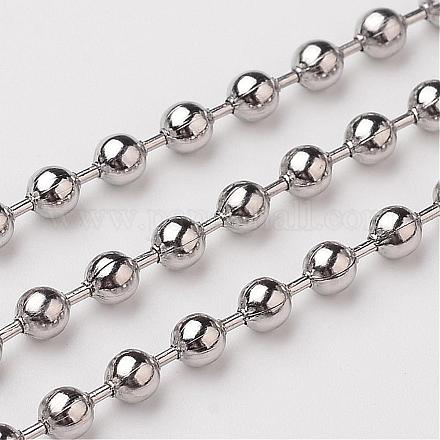 Electroplate 304 Stainless Steel Ball Chains CHS-L001-3.2mm-P-1
