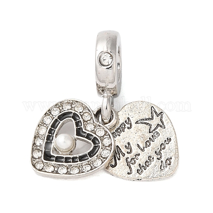 Подвеска из сплава с кристаллами и стразами в европейском стиле PALLOY-S189-34P-1