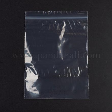 プラスチックジップロックバッグ  再封可能な包装袋  トップシール  セルフシールバッグ  長方形  ホワイト  20x14cm  片側の厚さ：2.1ミル（0.055mm）  100個/袋 OPP-G001-F-14x20cm-1