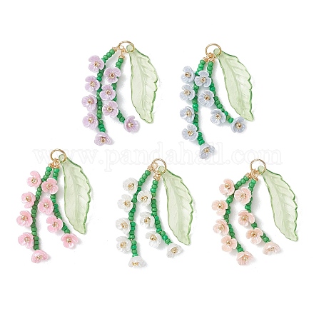 Стеклянные подвески из бисера&nbsp;PALLOY-MZ01249-1