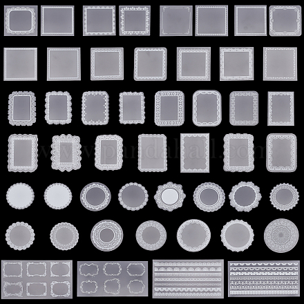 Ahademaker 4 sacs 4 styles imperméable à l'eau transparent pet dentelle motif autocollant DIY-GA0003-31-1