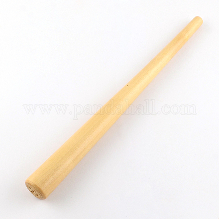 木芯棒リングサイズ棒ワイヤーパーツツール  形成リングやジュエリー作りのために  小麦  28x1.2~2.5cm TOOL-TA0005-03-1