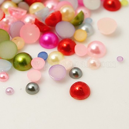 Cabujones de perlas de imitación de plástico ABS SACR-S738-2-6mm-M-1