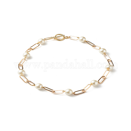 Стеклянные под жемчуг бисера ожерелья X1-NJEW-TA00005-1