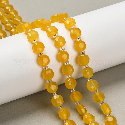 Естественный желтый агат бисер нитей G-B153-A03-1