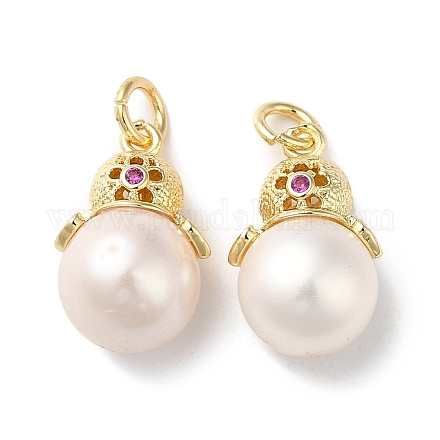 Colgantes de perlas naturales PEAR-M012-02G-1