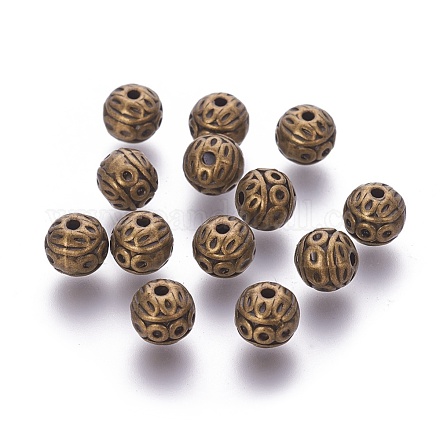 Perline in lega di zinco di stile tibetano PALLOY-L230-01AB-RS-1