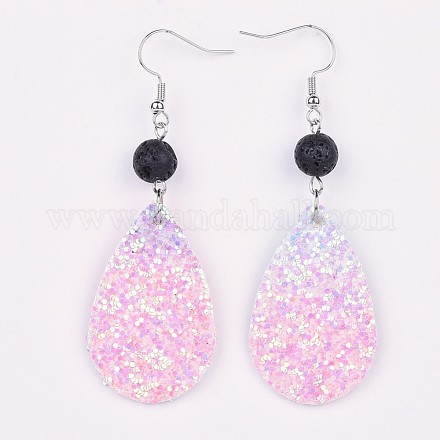 PU Leather Sequins Dangle Earring EJEW-JE03158-05-1