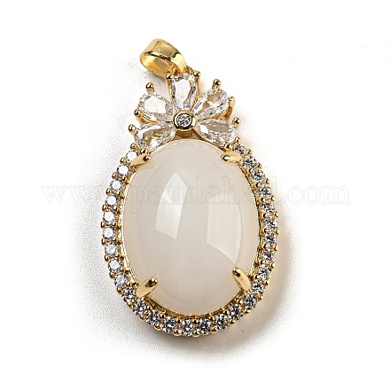 Латунные микропаве прозрачные подвески с фианитом KK-P263-20A-KCG-1