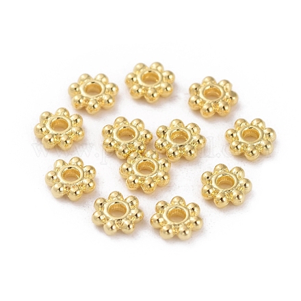 Tibetan Style Alloy Daisy Spacer Beads LF0991Y-G-RS-1
