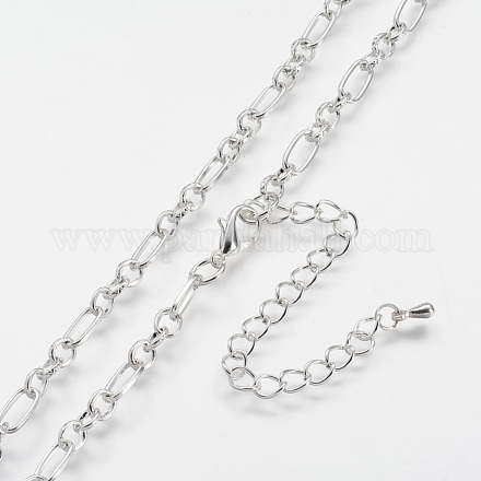 Fabrication de collier chaîne figaro en fer MAK-J004-36S-1