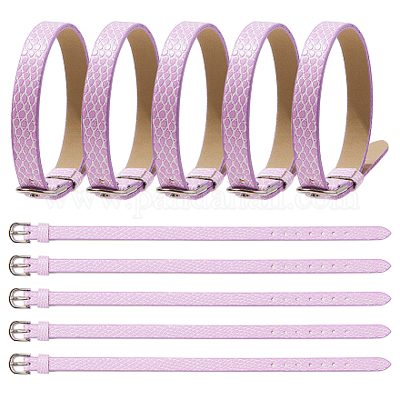 Sunnyclue 10 pcs réglable bracelet en cuir bracelet glissière bracelets bracelets fermoirs en fer pour glissière lettres bijoux faisant des breloques fournitures de bricolage BJEW-SC0001-08A-1
