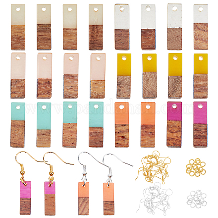 Kits de fabrication de boucles d'oreilles pendantes en bois de noyer olycraft bricolage DIY-OC0006-72-1