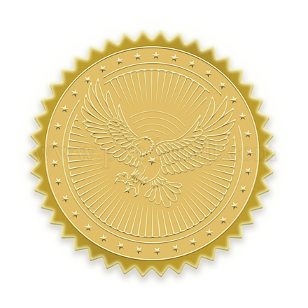 Adesivi autoadesivi in lamina d'oro in rilievo DIY-WH0211-009-1