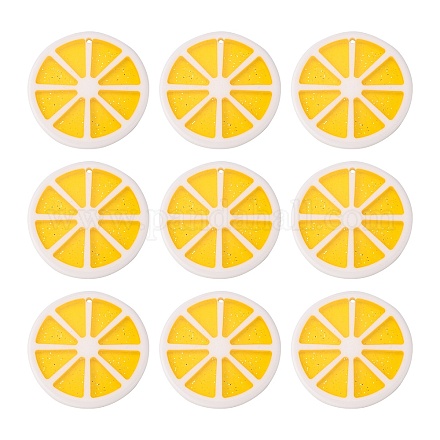 Hawaï tranche de citron glitter résine pendentifs en poudre X-RESI-R337-5-1