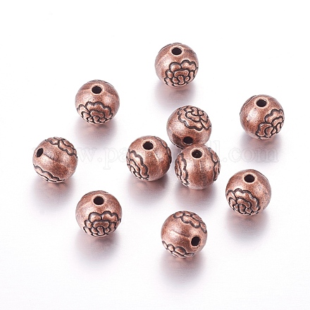 Perles en alliage de style tibétain PALLOY-ZN-28402-R-FF-1