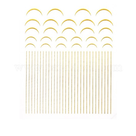 ネイルステッカーデカール  水転写  3dフラワーデザイン  ネイルチップの装飾用  ゴールドカラー  9x8.7cm MRMJ-T007-24C-1