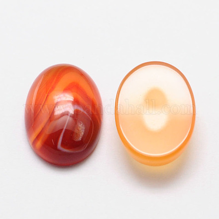 Oval Natural Carnelian Cabochons G-K020-18x13mm-05-1