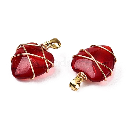 Подвески lampwork GLAA-T023-05B-1