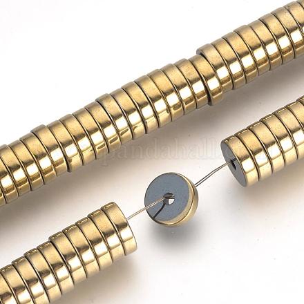 Electroplate Non-magnetic Synthetic Hematite Beads Spacers Strands G-Q486-74G-1