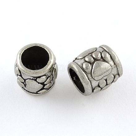 Perles en alliage de zinc de style tibétain TIBEB-R063-009AS-RS-1