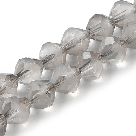 Chapelets de perles en verre transparent électrolytique EGLA-I019-PL02-1