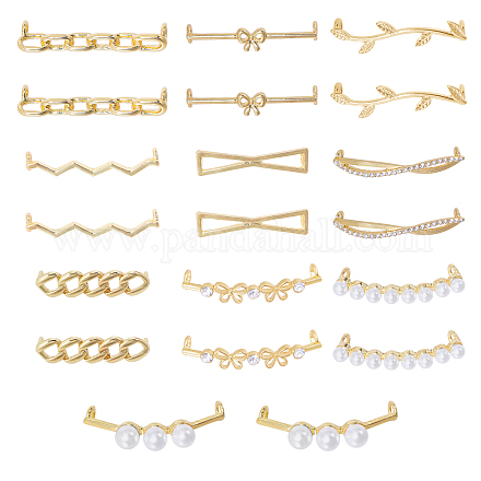 20 шт. 10 стиля пряжки для шнурков из сплава FIND-GL0001-75-1