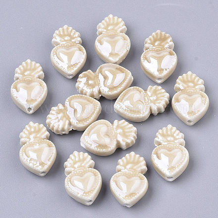 Perles en porcelaine manuelles X-PORC-T005-005H-1