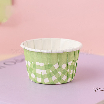 Tazas para hornear de papel para magdalenas con patrón de tartán BAKE-PW0010-13D-1