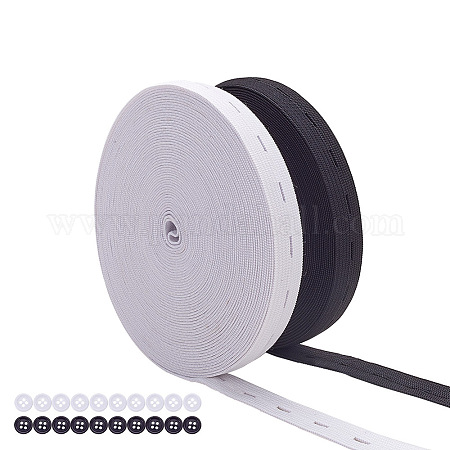 marathon strategie lezing Shop BENECREAT 15mm 18 Meters/20 Yards Elastic Stretch Band Buttonhole Knit  Elastic Band and 20PCS Resin Buttons for Skirts Shorts Pants Waistline  Adjusting (9m White for Jewelry Making - PandaHall Selected