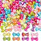 200Pcs Opaque Acrylic Beads, AB Color Bowknot, Mixed Color, 18x10x6mm, Hole: 2mm