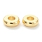 Brass Spacer Beads, Long-Lasting Plated, Flat Round/Disc, Heishi Beads, Real 18K Gold Plated, 4x1.5mm, Hole: 1.6mm