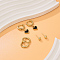 3 Pairs Elegant Stainless Steel Earring Sets, Real 18K Gold Plated, Black, 5~28x10mm