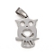 Tarnish Resistant 304 Stainless Steel Pendants, Owl, Stainless Steel Color, 18~21x12~14x1.5mm, Hole: 2.5x4.5mm