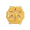 Alloy Hollow Multi-Strand Links, Golden, Flower, 30x28.5x2mm, Hole: 2mm