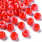 Acrylic European Beads, Imitation Gemstone, Large Hole Beads, Rondelle, Red, 11x8mm, Hole: 5mm, about 650pcs/500g