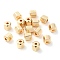 Rack Plating Brass Beads, Long-Lasting Plated, Hexagon, Real 14K Gold Plated, 4x4x4.5mm, Hole: 1mm